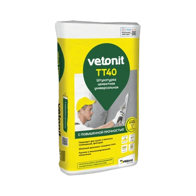 Штукатурка цементная Vetonit (Ветонит) Weber ТТ40 (25 кг)