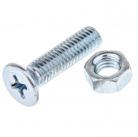 Набор: винт с потайной головкой 4х20 + гайка М4 (20 шт)