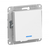 Выключатель Schneider Electric AtlasDesign 1-клавишный скрытой установки с подсветкой, без рамки, белый (ATN000113)