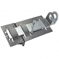 Задвижка дверная ЗД-04, прямоугольный ригель, полимер серебро