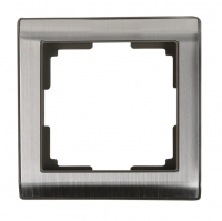 Рамка Нептун 1-местная, серый никель