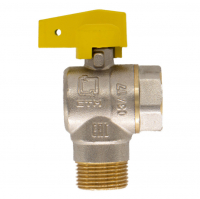 Кран для газа угловой 1/2" гайка/штуцер Vieir VRQ214-02