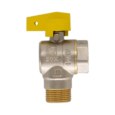 Кран для газа угловой 1/2" гайка/штуцер Vieir VRQ214-02