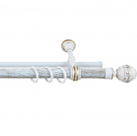 Карниз круглый с U-шиной Венеция 2 м, Белое золото