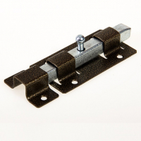 Задвижка дверная ЗД-06, прямоугольный ригель, полимер медь