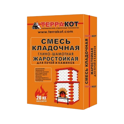 Смесь кладочная глино-шамотная Терракот, 20 кг