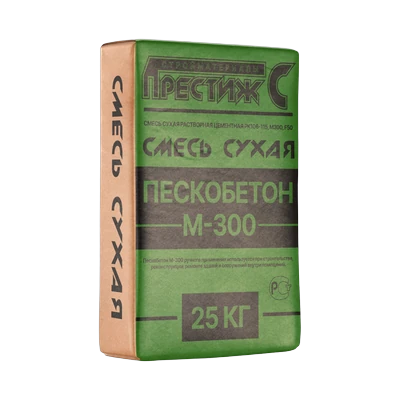 Сухая смесь М-300 пескобетон 25 кг