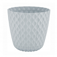 Горшок для цветов InGreen Wave 1,4 л с поддоном, утренний туман