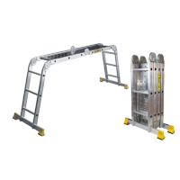 Лестница-трансформер 4 секции по 3 ступени с платформой Алюмет