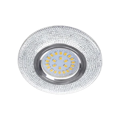 Спот Ecola LD7069 Модерн прозрачный/хром, с подсветкой