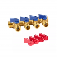 Коллектор Vieir VR714 3/4" 4 выхода с кранами 1/2"