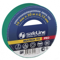 Изолента Safeline 19 мм 20 м, зеленая