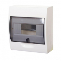 Бокс пластиковый  8 модулей, навесной с DIN-рейкой, DEKraft IP41