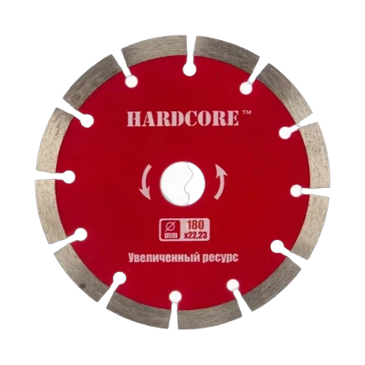 Диск отрезной алмазный Hardcore Бетон 180х22,2 мм сегментный (180180)