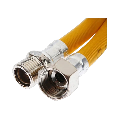 Шланг газовый ПВХ желтый 1/2" гайка/штуцер (1,0 м)