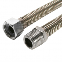 Подводка газовая сильфонная 1/2" гайка/штуцер (1,0 м)