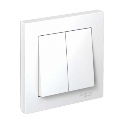 Выключатель Schneider Electric AtlasDesign 2-клавишный скрытой установки, в сборе (ATN000152)