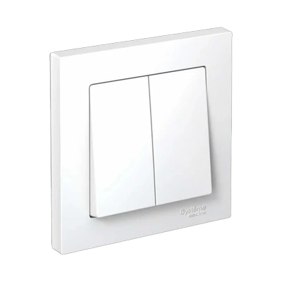 Выключатель Schneider Electric AtlasDesign 2-клавишный скрытой установки, в сборе (ATN000152)