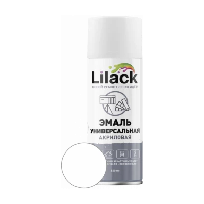 Эмаль аэрозольная Lilack универсальная, белый глянец 520 мл (7101-21)