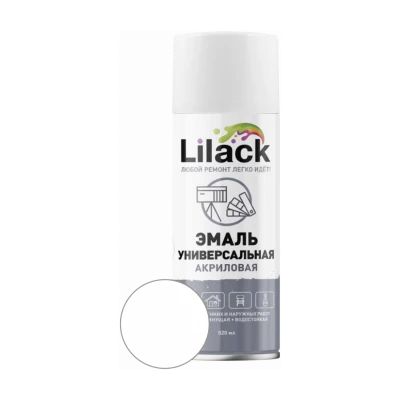 Эмаль аэрозольная Lilack универсальная, белый матовый 520 мл (7101-24)