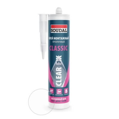 <b>Клей</b> монтажный Soudal Clear Fix прозрачный 280 мл
