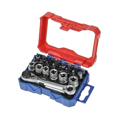 Набор бит и головок WorkPro WP200535 с трещоткой, 24 предмета