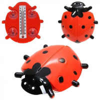 Термометр оконный "Божья коровка" на присосках ТБ-301