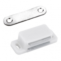 Магнит мебельный  маленький, белый