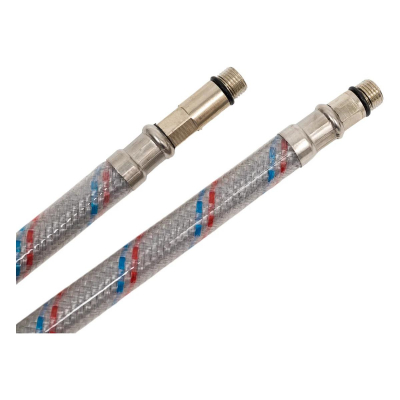 <b>Подводка</b> для смесителя в ПВХ оплетке М10 х 1/2" гайка 0,8 м (2 шт)