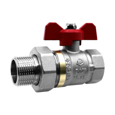 Кран шаровой <b>Vieir</b> VER582-02 с американкой 3/4"