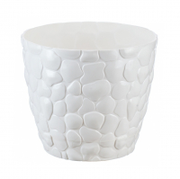 Кашпо для цветов Камешки 4,8 л, белый