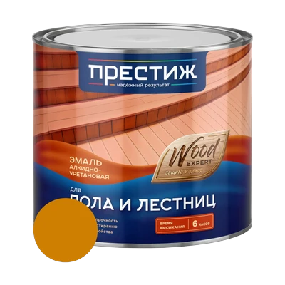 Эмаль для пола Престиж алкидно-уретановая, Золотисто-коричневая 1,9 кг