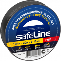 Изолента Safeline 19 мм 20 м, черная