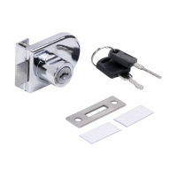 Замок мебельный для стеклянной двери, хром