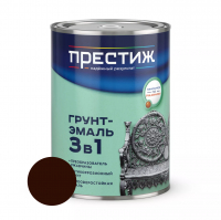 Грунт-эмаль по ржавчине Престиж 3 в 1, коричневая 0,9 кг