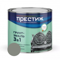 Грунт-эмаль по ржавчине Престиж 3 в 1, серая 1,9 кг