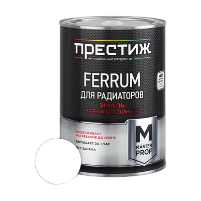 Эмаль для радиаторов Престиж Ferrum акриловая, Белая 0,9 кг