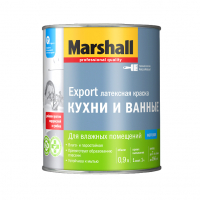 Краска Marshall Export Для кухни и ванной матовая белая, база BW (0,9 л)