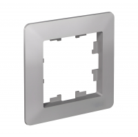 Рамка AtlasDesign Air 1-местная, алюминий/дымчатый черный