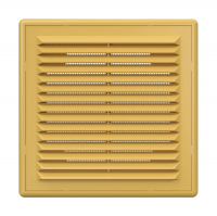 Решетка вентиляционная пластиковая 150х150 мм с сеткой, бежевая (1515Р беж)
