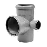 Крестовина канализационная 110 мм 90° с отводом 50 мм, правая