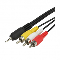 Кабель аудио штекер 3,5 мм стерео - 3RCA Jett (1,5 м)