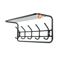 Вешалка настенная ВСП6Ч с полкой 5 крючков 615х220х263 мм, черный