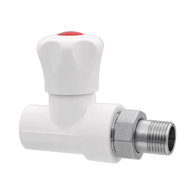Кран для радиатора Ø20 х 1/2" прямой, белый