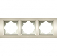 Рамка Zena 3-местная, титаниум