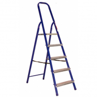 Стремянка стальная с алюминиевыми ступенями, 5 ступеней, Алюмет