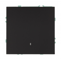 Выключатель Stekker Эмили 1-клавишный скрытой установки без рамки с индикатором, черный уголь (RSW10-5101-05)