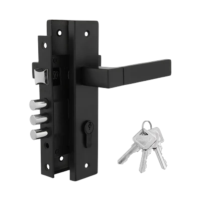 Замок врезной Palidore LHS6237-202 Black, 3 ключа