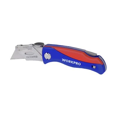 Нож складной WORKPRO WP211006 с упором для пальца + 6 лезвий 