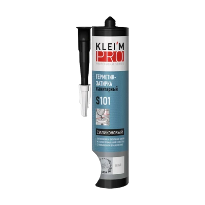 Герметик-затирка KLEI`MPRO S101 силиконовый санитарный, прозрачный 300 мл